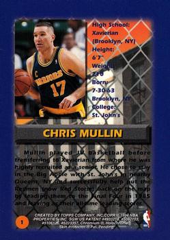 1994-95 Finest #1 Chris Mullin Back