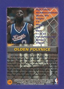 1994-95 Finest #10 Olden Polynice Back