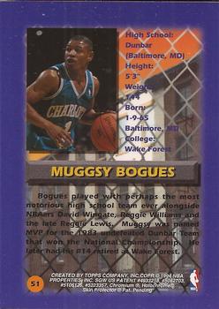 1994-95 Finest #51 Muggsy Bogues Back