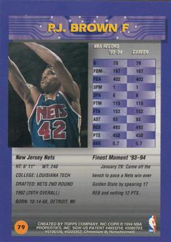 1994-95 Finest #79 P.J. Brown Back