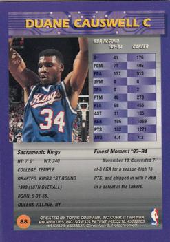 1994-95 Finest #88 Duane Causwell Back