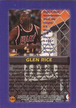 1994-95 Finest #102 Glen Rice Back