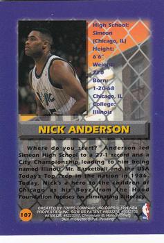 1994-95 Finest #107 Nick Anderson Back