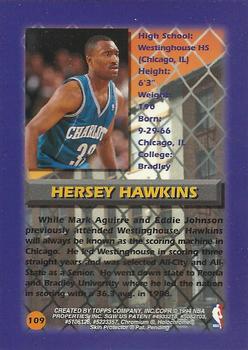 1994-95 Finest #109 Hersey Hawkins Back