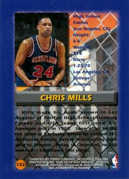 1994-95 Finest #152 Chris Mills Back
