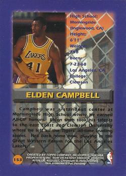 1994-95 Finest #153 Elden Campbell Back