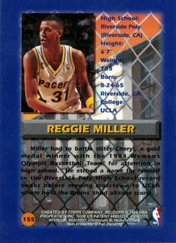 1994-95 Finest #155 Reggie Miller Back