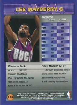 1994-95 Finest #158 Lee Mayberry Back