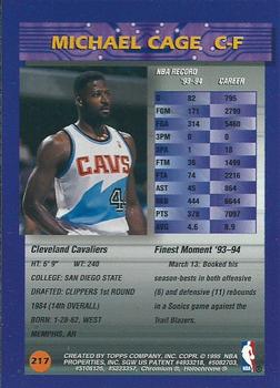1994-95 Finest #217 Michael Cage Back
