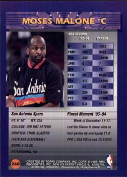 1994-95 Finest #268 Moses Malone Back