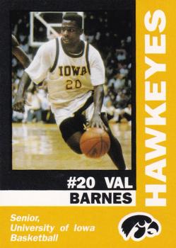 1992-93 Iowa Hawkeyes #NNO Val Barnes Front