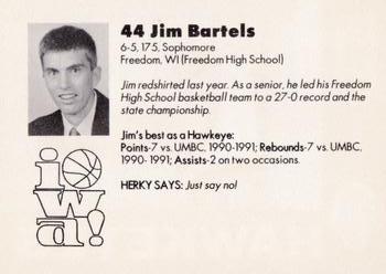 1992-93 Iowa Hawkeyes #NNO Jim Bartles Back