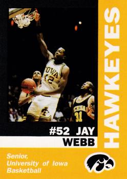 1992-93 Iowa Hawkeyes #NNO Jay Webb Front