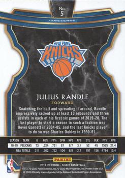 2019-20 Panini Select #5 Julius Randle Back