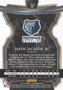 2019-20 Panini Select #14 Jaren Jackson Jr. Back
