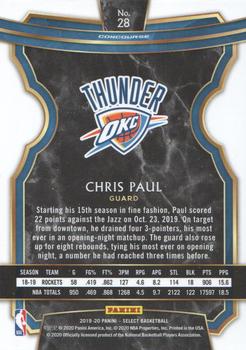 2019-20 Panini Select #28 Chris Paul Back