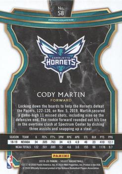 2019-20 Panini Select #58 Cody Martin Back