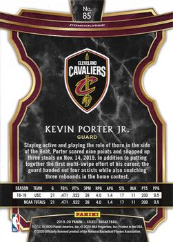 2019-20 Panini Select #85 Kevin Porter Jr. Back