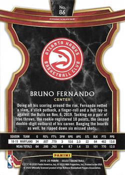 2019-20 Panini Select #86 Bruno Fernando Back