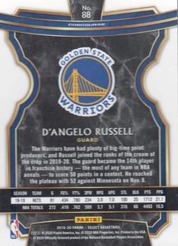 2019-20 Panini Select #88 D'Angelo Russell Back