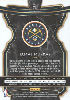 2019-20 Panini Select #92 Jamal Murray Back