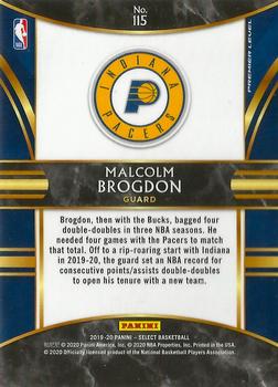 2019-20 Panini Select #115 Malcolm Brogdon Back