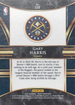 2019-20 Panini Select #138 Gary Harris Back