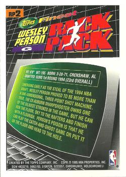 1994-95 Finest - Rack Pack #RP2 Wesley Person Back