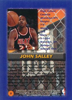 1994-95 Finest - Refractors #3 John Salley Back