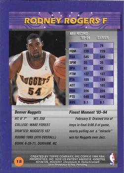 1994-95 Finest - Refractors #18 Rodney Rogers Back