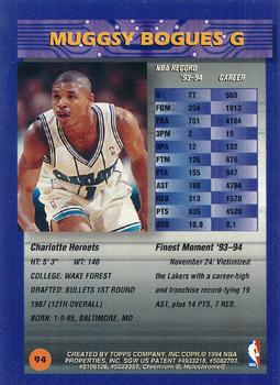 1994-95 Finest - Refractors #94 Muggsy Bougues Back