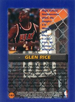 1994-95 Finest - Refractors #102 Glen Rice Back