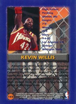 1994-95 Finest - Refractors #103 Kevin Willis Back