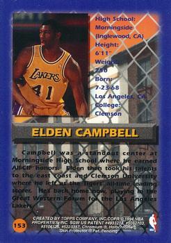 1994-95 Finest - Refractors #153 Elden Campbell Back