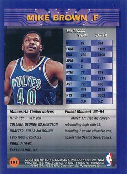 1994-95 Finest - Refractors #191 Mike Brown Back