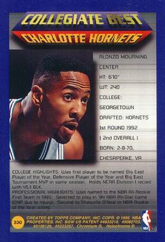 1994-95 Finest - Refractors #230 Alonzo Mourning Back