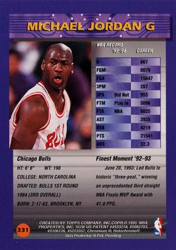 1994-95 Finest - Refractors #331 Michael Jordan Back