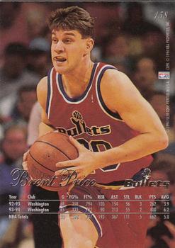 1994-95 Flair #158 Brent Price Back