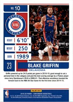 2019-20 Panini Contenders - Conference Finals Ticket #10 Blake Griffin Back