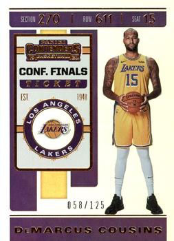 2019-20 Panini Contenders - Conference Finals Ticket #26 DeMarcus Cousins Front