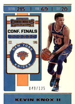 2019-20 Panini Contenders - Conference Finals Ticket #59 Kevin Knox II Front