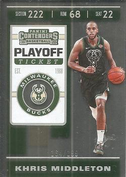 2019-20 Panini Contenders - Playoff Ticket #61 Khris Middleton Front
