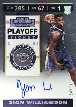 2019-20 Panini Contenders - Playoff Ticket #108 Zion Williamson Front