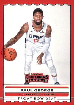 2019-20 Panini Contenders - Front Row Seat #7 Paul George Front
