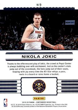 2019-20 Panini Contenders - Front Row Seat #9 Nikola Jokic Back