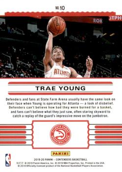 2019-20 Panini Contenders - Front Row Seat #10 Trae Young Back