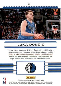 2019-20 Panini Contenders - Front Row Seat #11 Luka Doncic Back