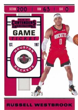 2019-20 Panini Contenders - Game Ticket Purple #90 Russell Westbrook Front