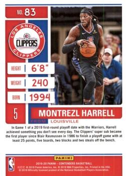 2019-20 Panini Contenders - Game Ticket Red #83 Montrezl Harrell Back