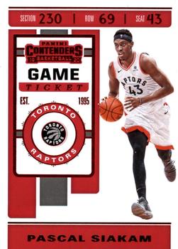 2019-20 Panini Contenders - Game Ticket Red #87 Pascal Siakam Front